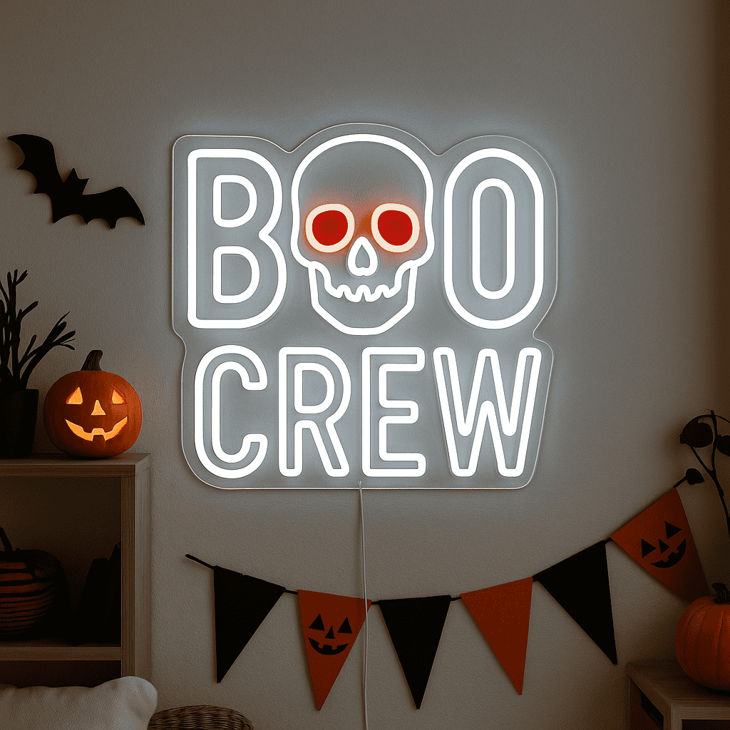 Boo Crew Halloween Neon Sign