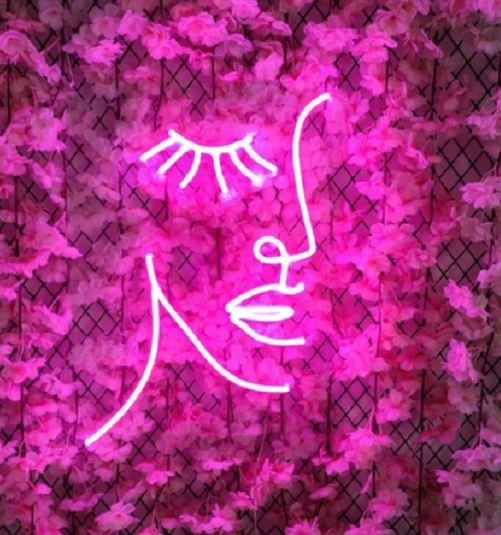 Face Silhouette Neon Sign
