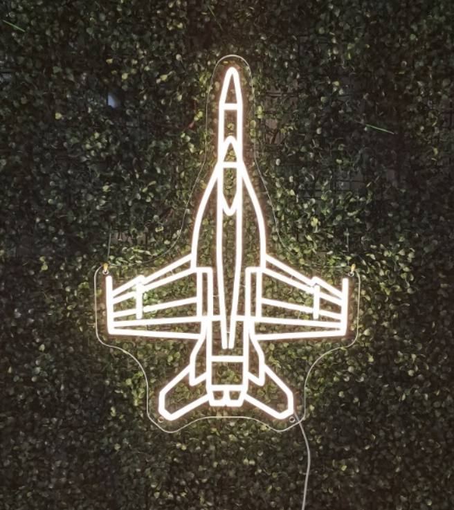 F18 Fighter Jet Neon Sign