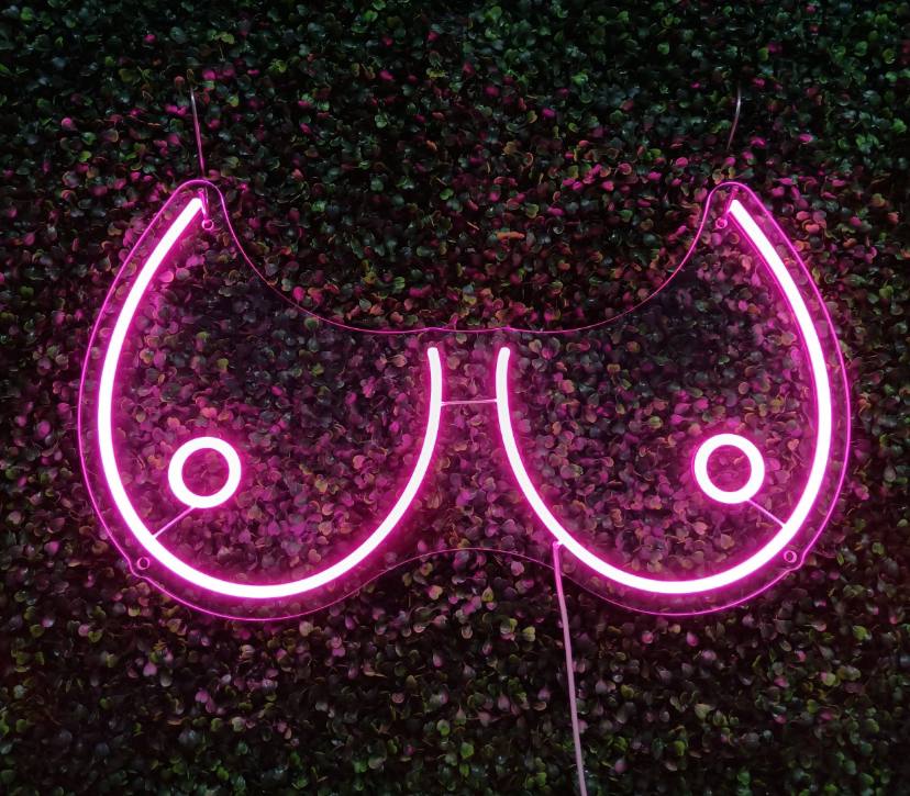 breast cancer awareness neon sign