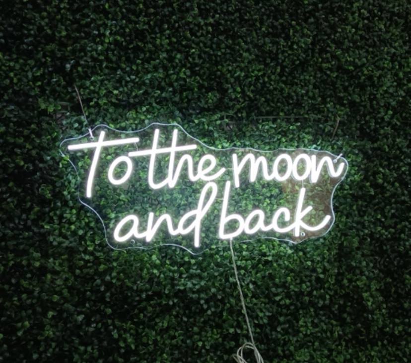 To the moon and back Neon Sign