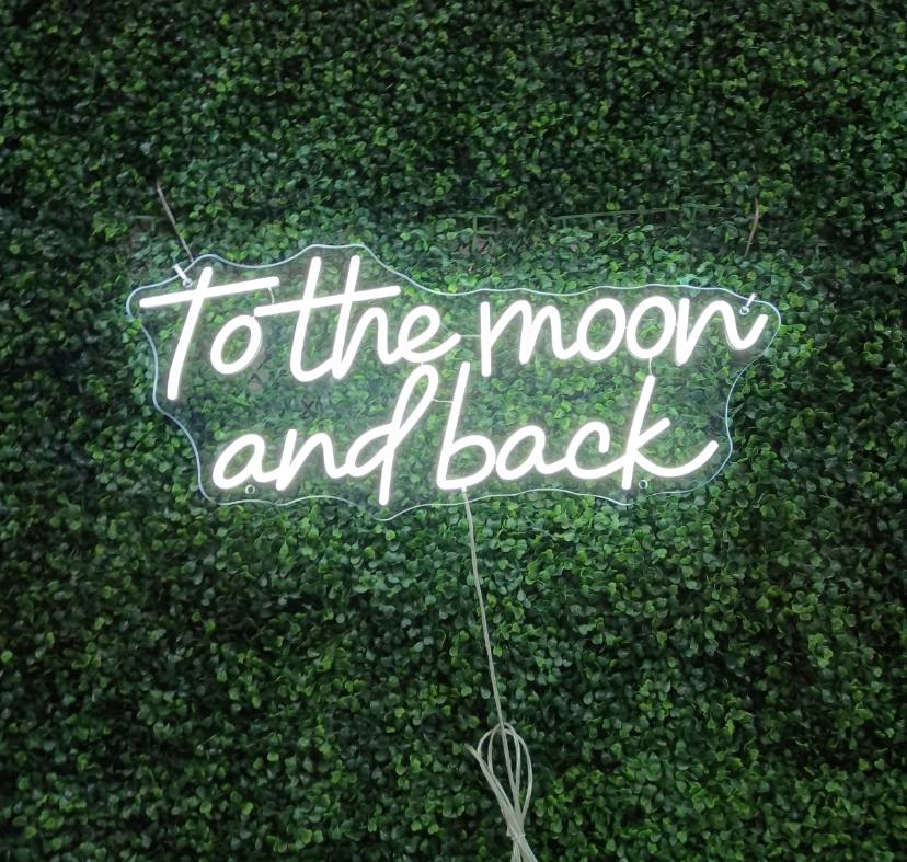 To the moon and back Neon Sign