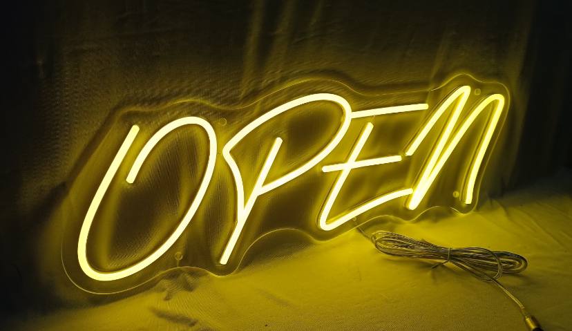 Open Neon Sign