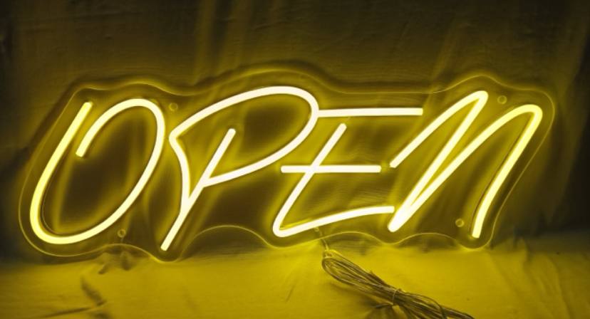 Open Neon Sign