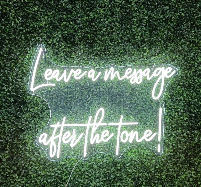 Leave a message after the tone Neon Sign