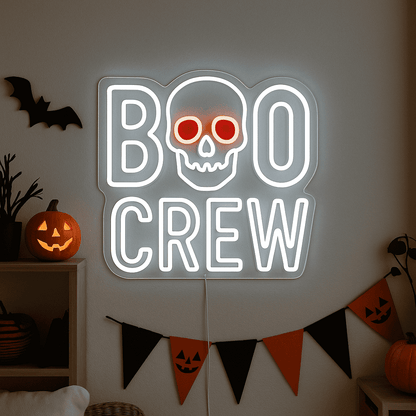 Boo Crew Halloween Neon Sign