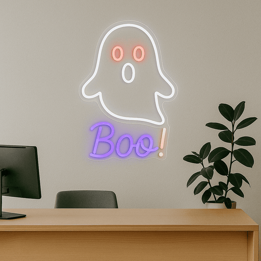 Boo Ghost Neon Sign