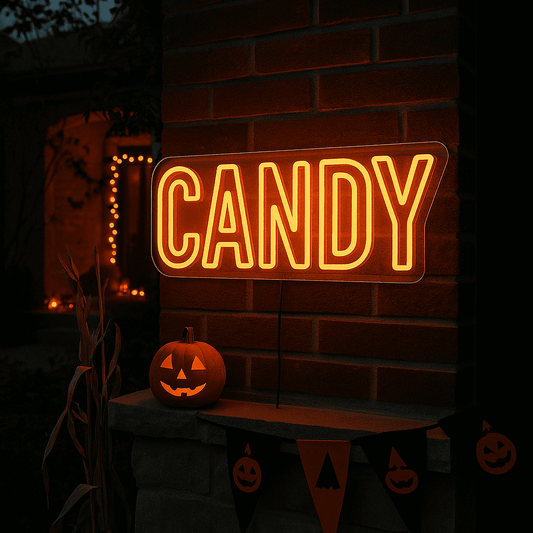 Candy Halloween Neon Sign