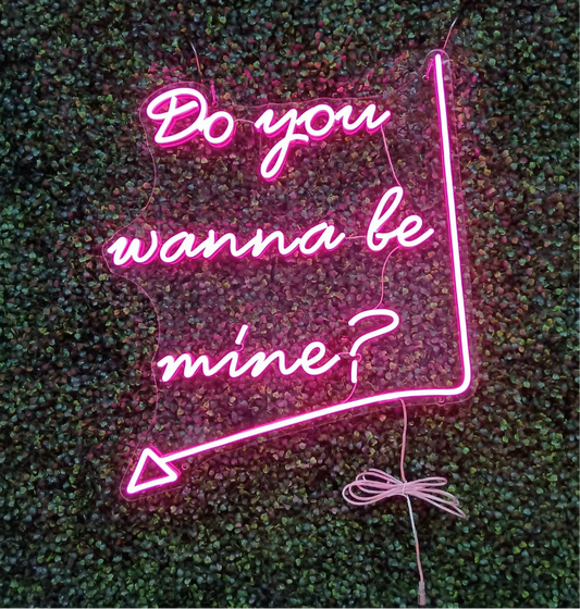 Do You Wanna Be Mine LED Neon Sign - Neon Now with FREE Remote Control, Accessories and Woldwide  Delivery.