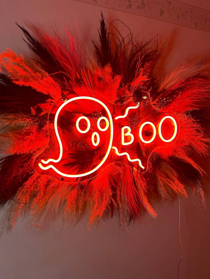 Boo Ghost Neon Sign