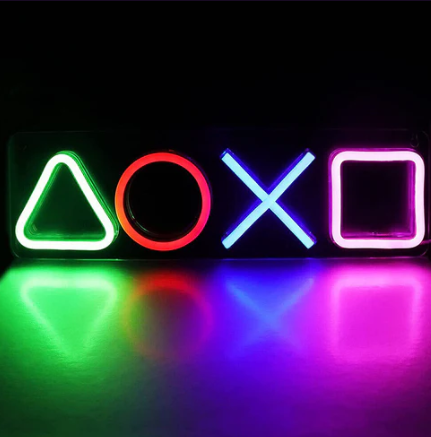 PlayStation Symbols Neon Sign