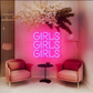 GIRLS GIRLS GIRLS Neon Sign