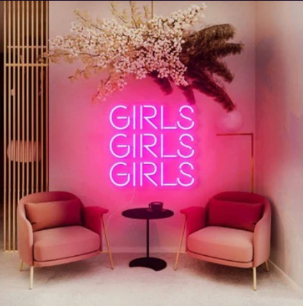 GIRLS GIRLS GIRLS Neon Sign