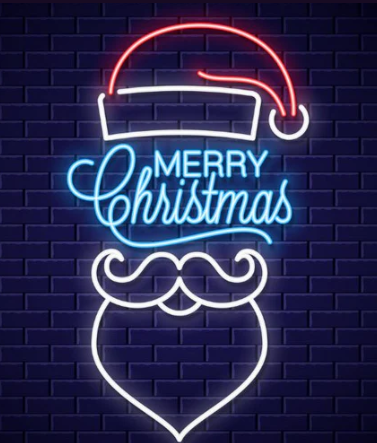 Merry Christmas Santa Neon Sign