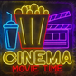 Movie Time Neon Sig