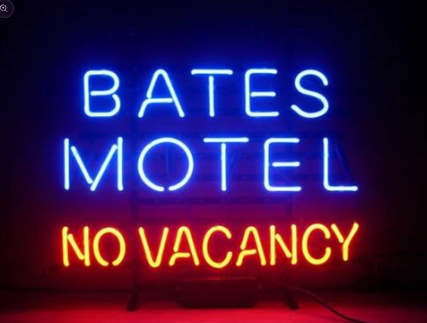 Bates Motel No Vacancy Neon Sign