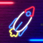 Rocket Neon Sign