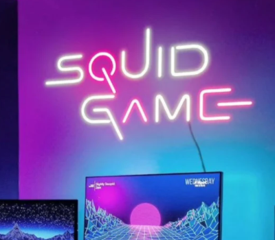 squid game neon sign