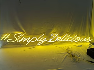 Personalised Neon Sign In Yellow