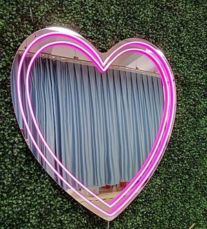 Personalised Neon Sign with Silver Effect Backboard