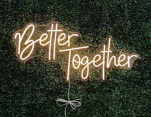 Better Together LED Neon Sign in Warm White