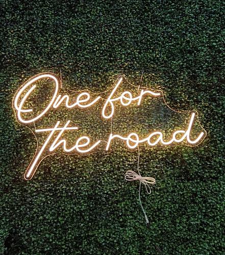 One for the road LED Neon Sign in Warm White