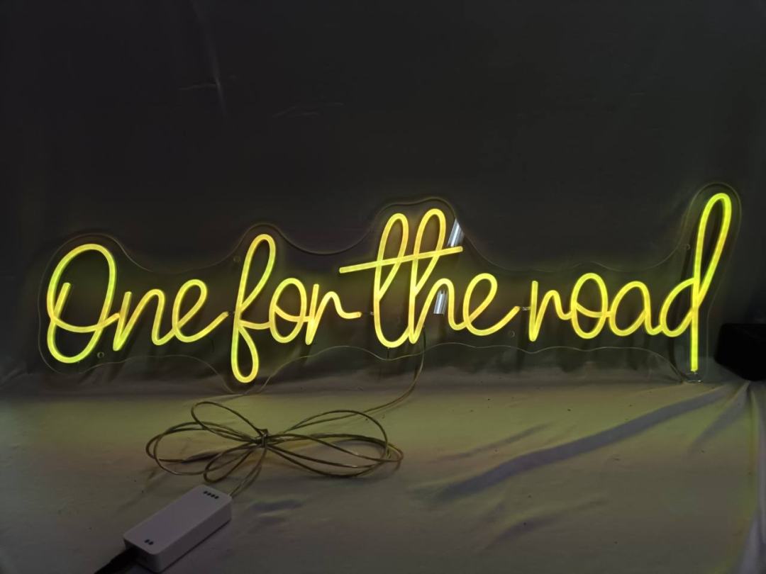 One for the road LED Neon Sign in YellowLED Neon 