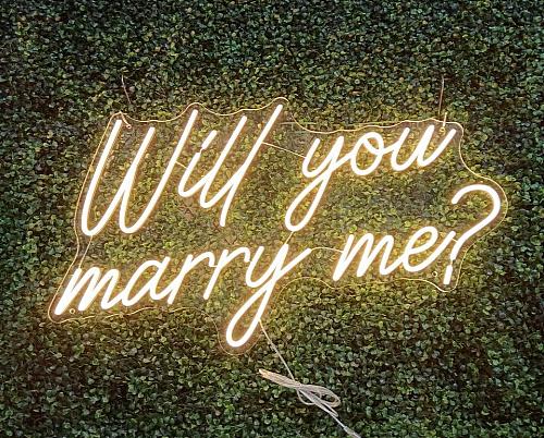 Will you marry me LED Neon Sign in Warm White