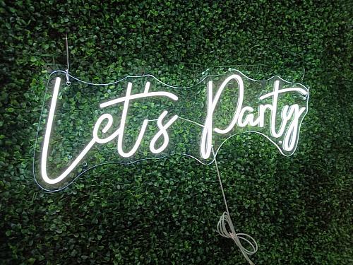 Let's Party LED Neon Sign