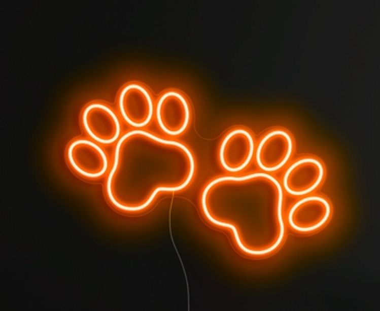 Hot Lovely Bright “Paws” Puppy Dog Paw Prints LED Night Light Room Wall Decor