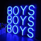 BOYS BOYS BOYS LED Neon Sign