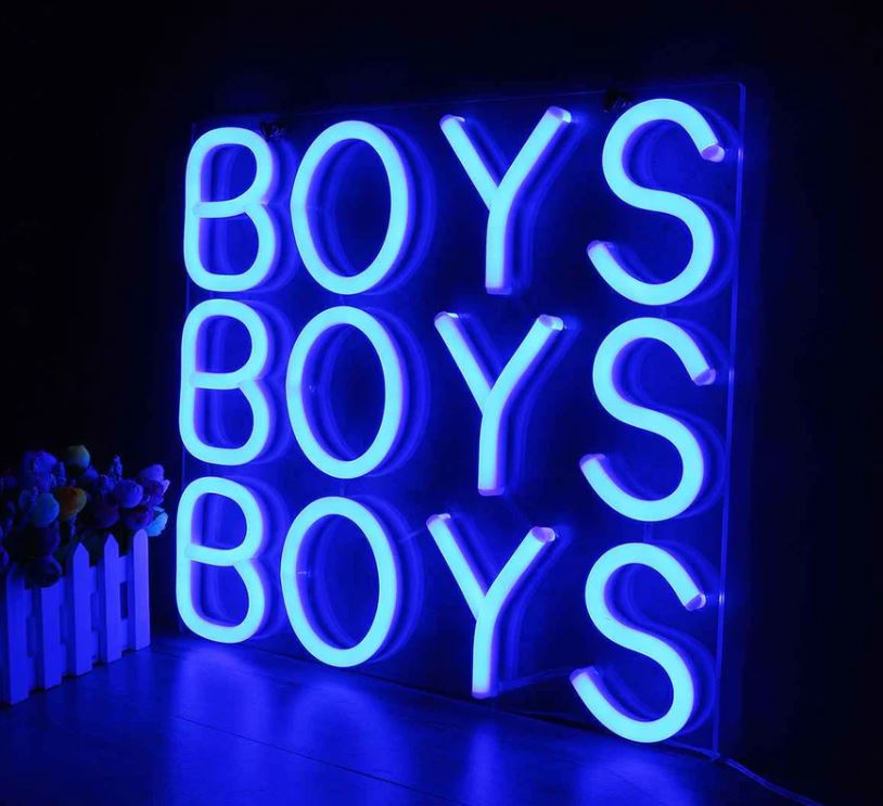 BOYS BOYS BOYS LED Neon Sign