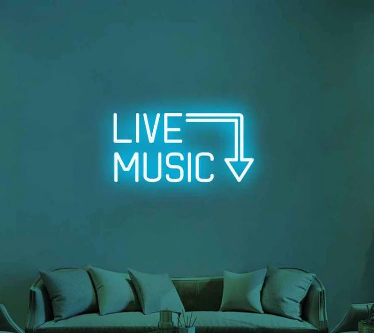 Live Music LED Neon Sign