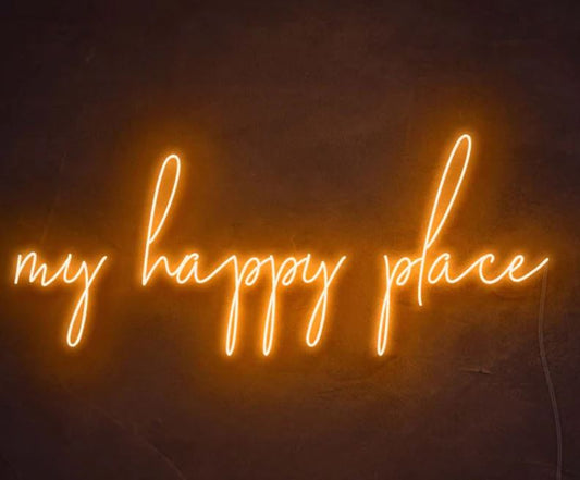 My Happy Place Neon Sign