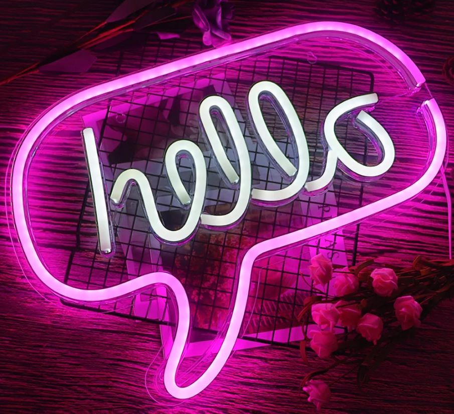 Hello Neon Sign