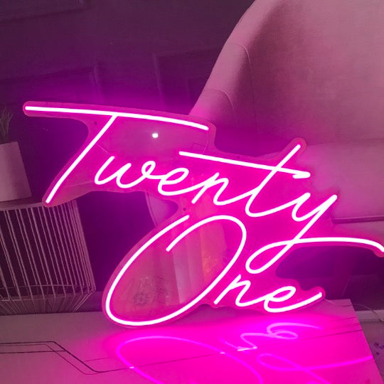 Twenty One LED Neon Sign