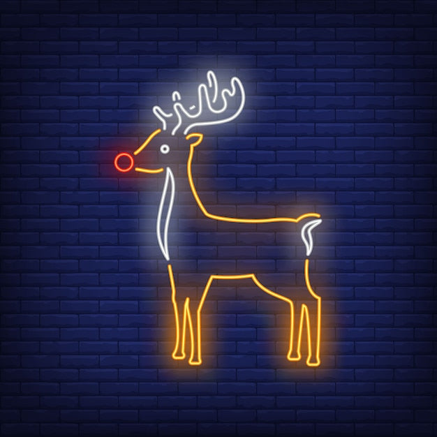 Rudolph standing LED Neon Sign