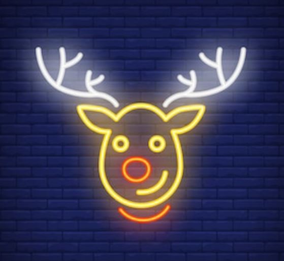 Rudolph Neon Sign