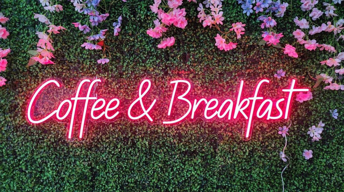 Coffee and Breakfast Neon Sign