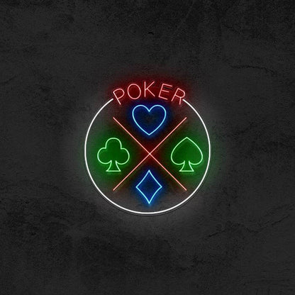 Poker Neon Sign