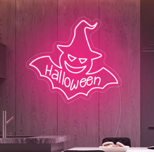 Witch Bat LED Neon Sign