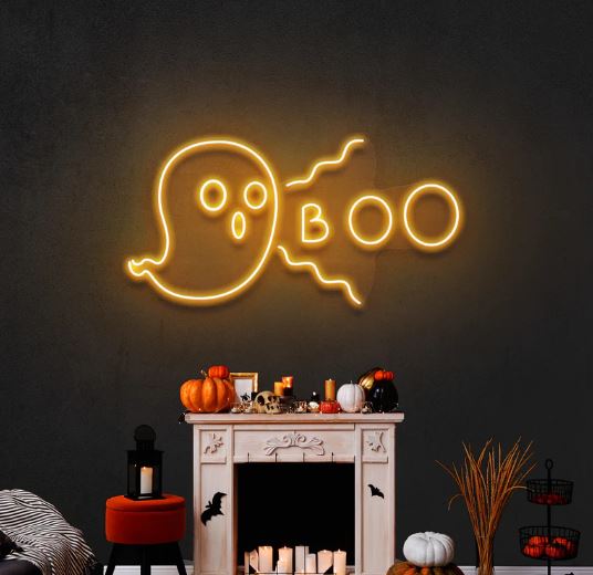 Boo Ghost Neon Sign