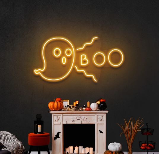 Boo Ghost LED Neon Sign