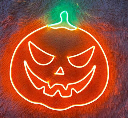 Big Pumpkin Neon Sign