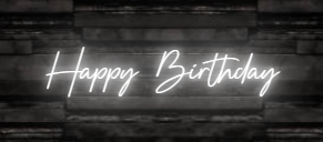 Happy Birthday Neon Sign