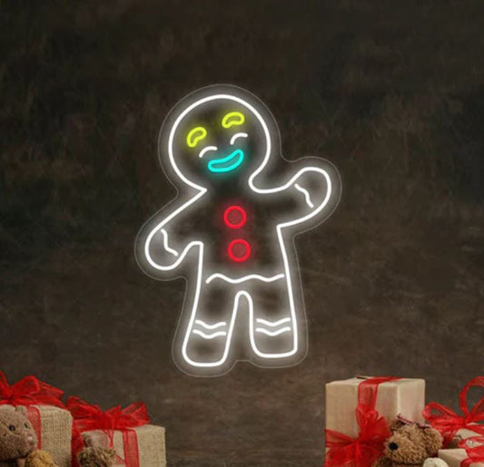Gingerbread man LED Neon Sign