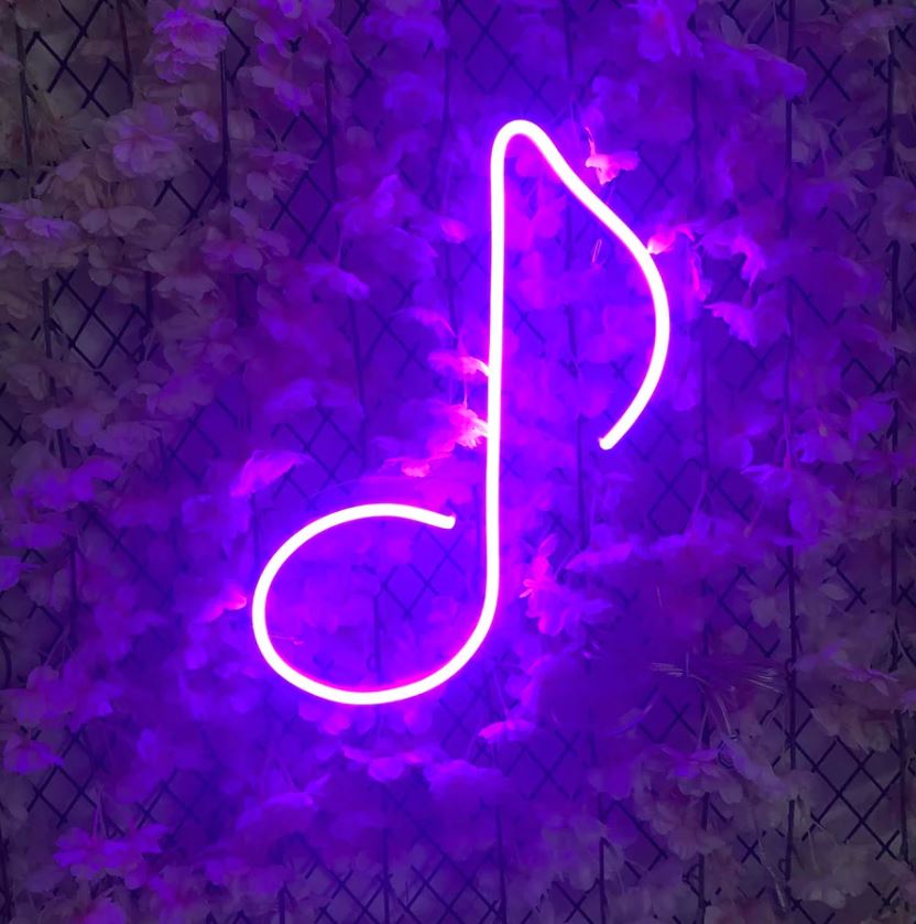 Music note LED Neon Sign