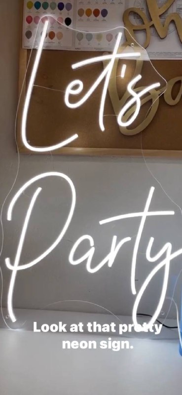 Let's Party Neon Sign