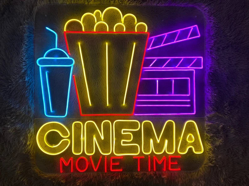 Movie Time Neon Sig