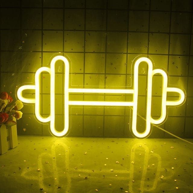 Dumbell LED Neon Sign